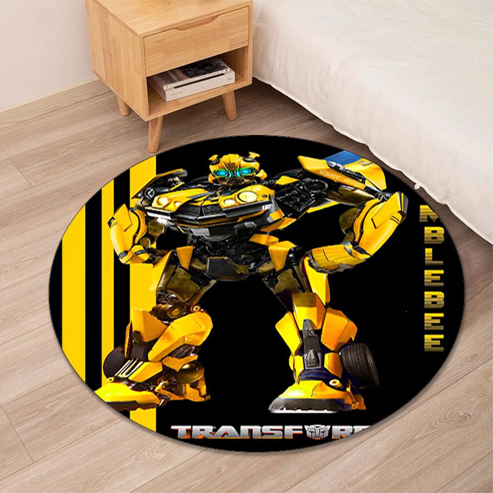Transformers Printed Round Rug Carpet Chair Rug Area Rug Entryway Doormats,for Office Chair Living Room Bedroom Kitchen Room.