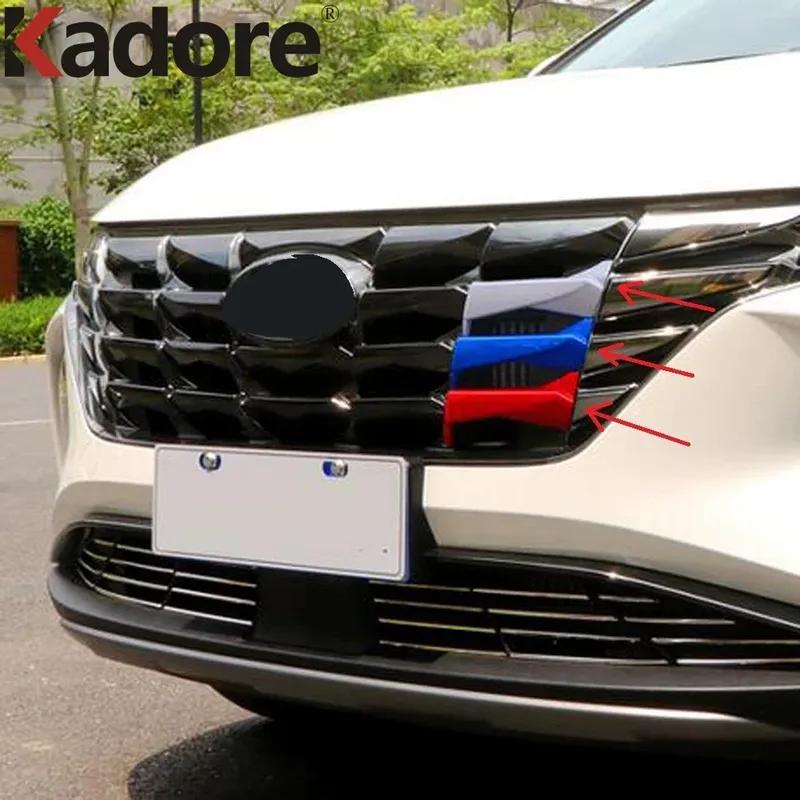 Front Center Grille Grill Cover Trim For Hyundai Tucson    2024 Car Racing Bumper Grills ert Trims Accessories