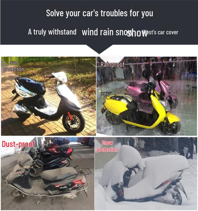 Niu Electric Motorcycle Rain & Sun Cover: Heat-Insulating, Thick, Dustproof, Sunproof, and Rainproof for U Electric Bikes