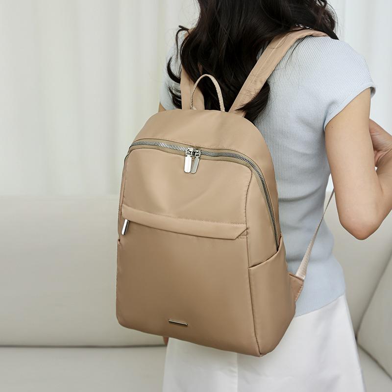 New Nylon Backpack Large-capacity Backpack Simple and Fashionable College Student Anti-splashing Light Schoolbag