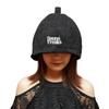 Sauna Freaks Sauna Hat, Cotton, Deep Coverage, Washable, Dryer Safe, Oversized, Stylish, Anti-Fever, Navy (Black) for Men and Women