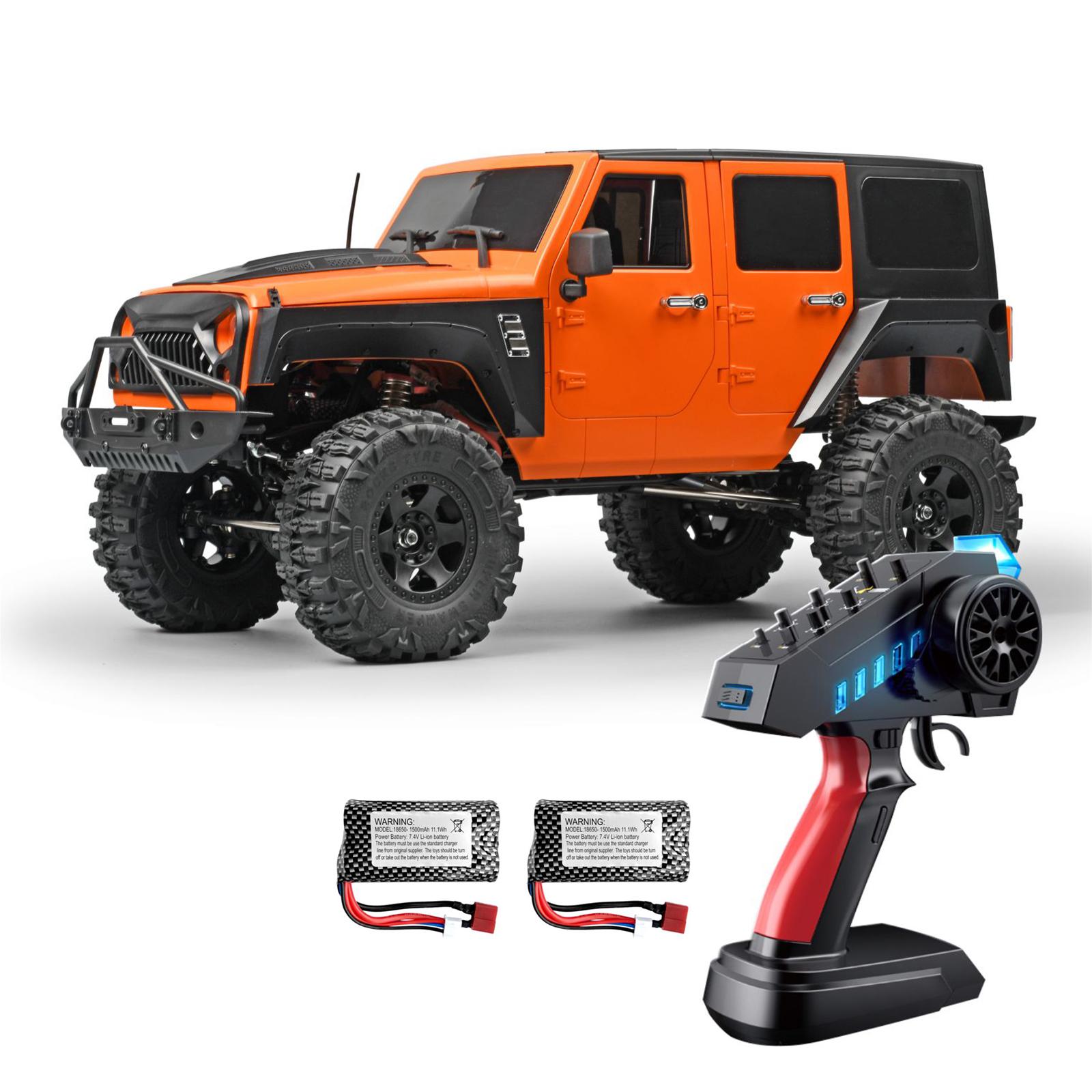 

Автомобиль с дистанционным управлением, 1:10-масштабный перезаряжаемый гусеничный пульт дистанционного управления для детей и взрослых 2,4G 4WD Remote 2 Battery оранжевый