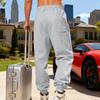 Men Fleece Lined Thickened Casual Sports Tapered Pants With Pockets