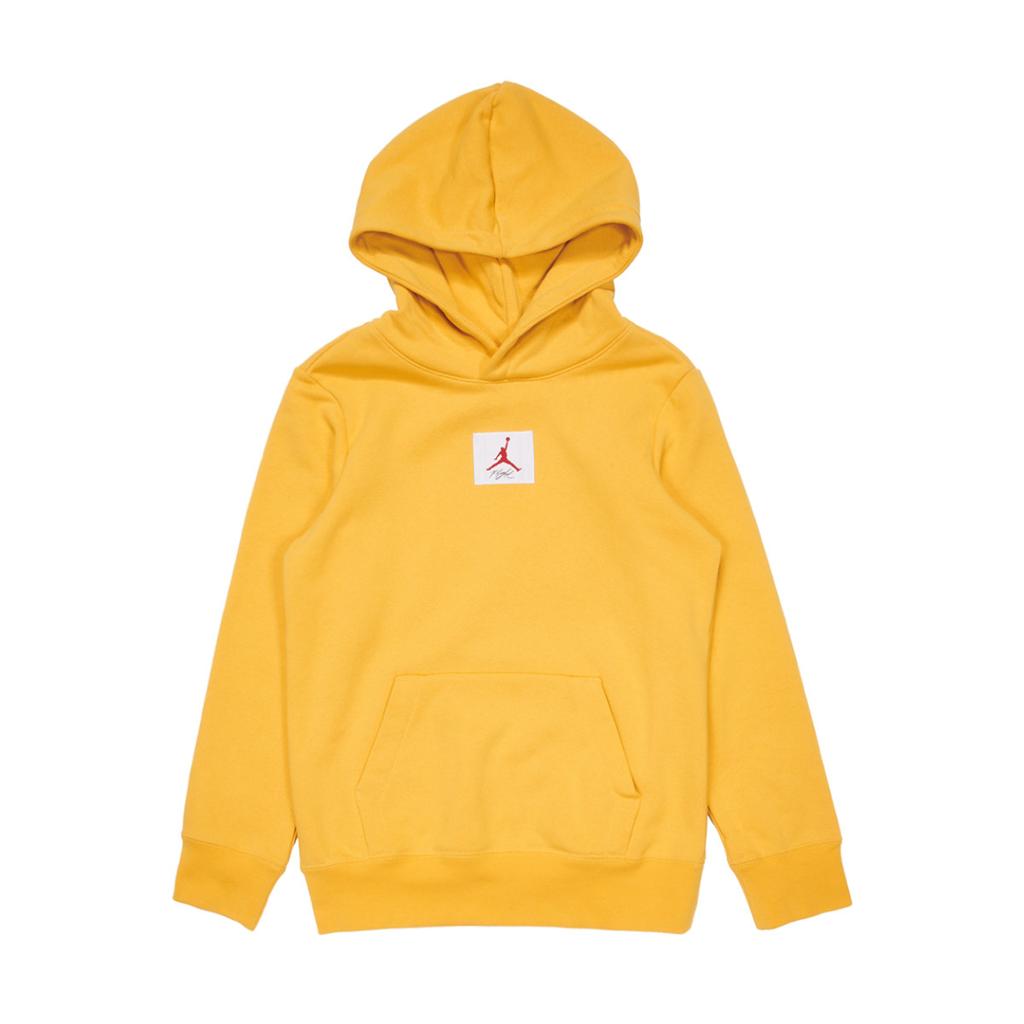 Jordan Fashionable Versatile Hooded Sweatshirt Kids Tops Yellow DQ7939-713