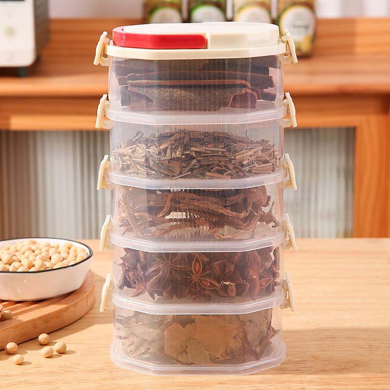 Seasoning Container Box - Home Use Pepper Kitchen Storage Box - Seasoning Container with Sealing Lid - Storage Box for Seasonings