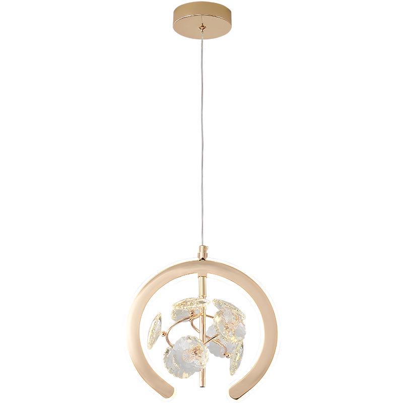 Nordic Crystal Bedside Pendant Lamp - Creative and Simple Lighting for Bedroom, Bar, Study, or Restaurant.