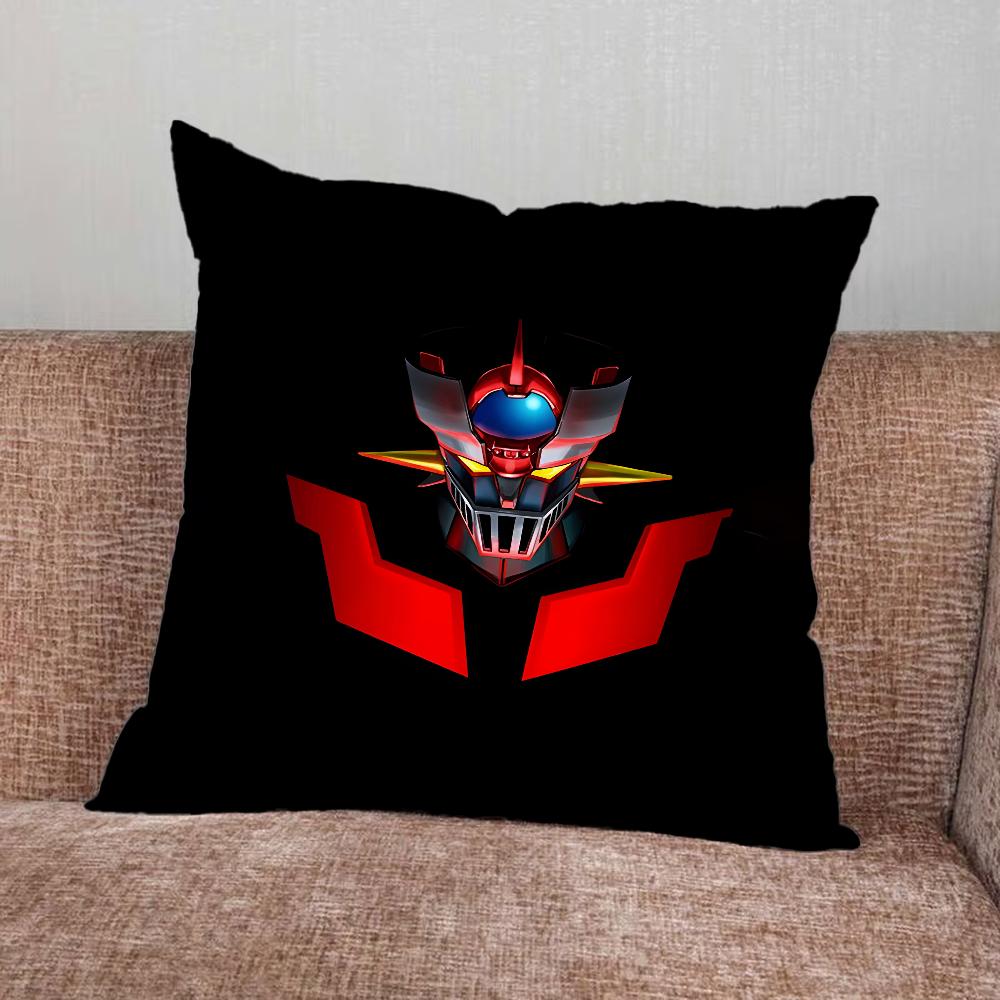 M-Mazinger Z Robot Pillow Case For Home Bedroom Car Office Decoration Living Room Sofa Cushion Cover Suitable