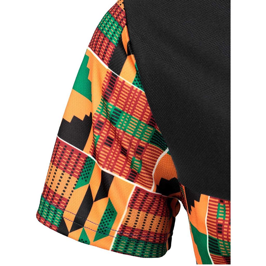 Herrenmode-Muster bedrucktes Mesh-Mode-Casual-Sport-Kurzarm-Shorts-Tops-Set