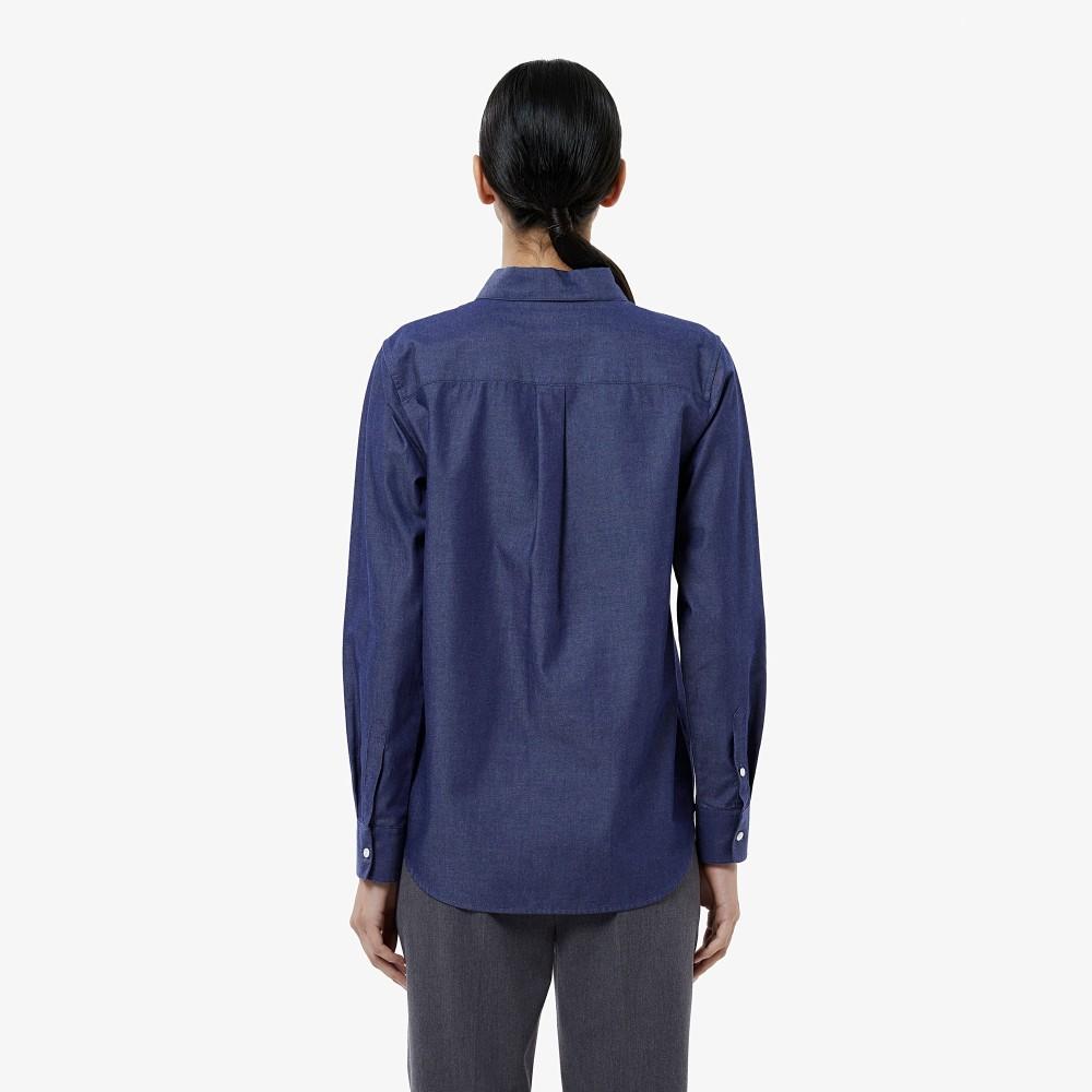 [Lacoste] Women's Regular Fit Denim-Like Shirt CF137E-55N36L
