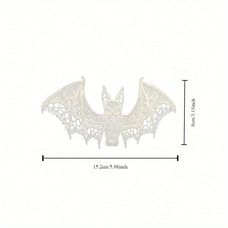 1pc Lace Halloween Bat Ghost Festival Decoration Black Halloween Decoration Accessory For Diy Clothing