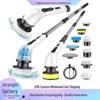 Rechargeable Waterproof Wireless Handheld Electric Cleaning Brush with Long Handle