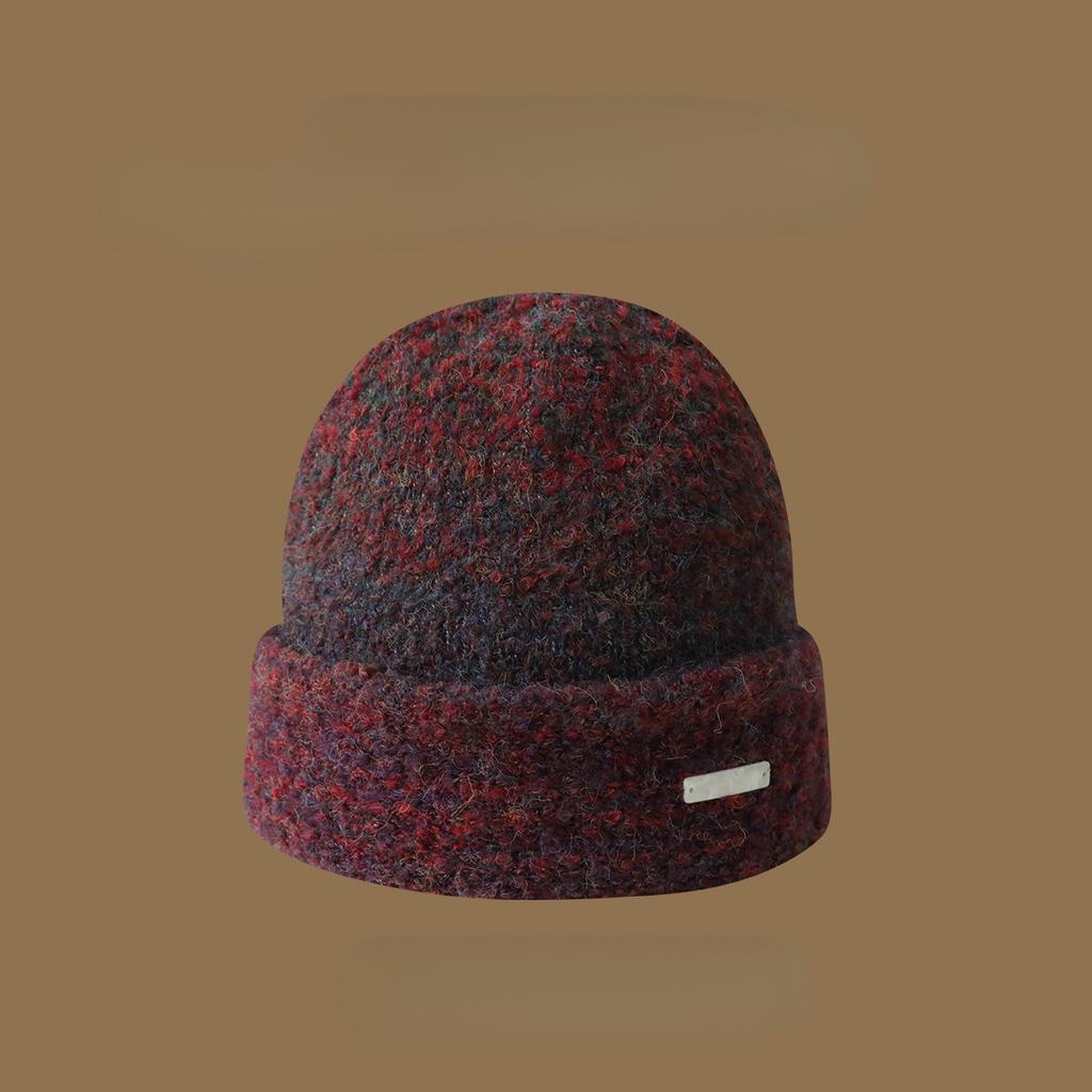Autumn and Winter Atmosphere Gradually Change Knitted Hat Soft Waxy Warm Pullover Hat Stack Hat Men's and Women's Fashion Versatile Wool Hat