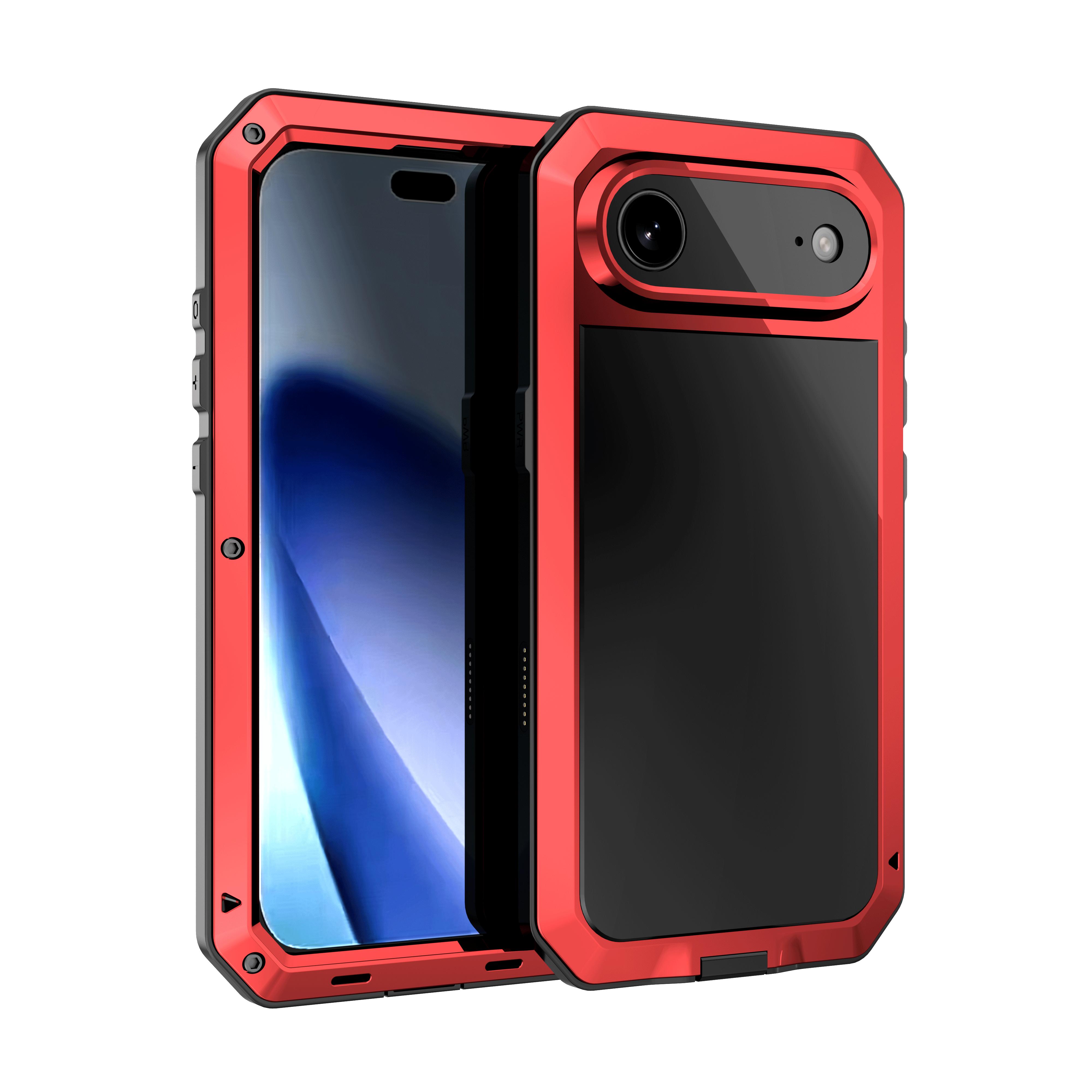 

Для iPhone 17 Air 17Pro 17ProMax Алюмінієвий Металевий Чохол-Броня Важкий Ударостійкий Міцний Захист від Пилу Скло Gorilla Glass aluminum&iPhone17 червоний
