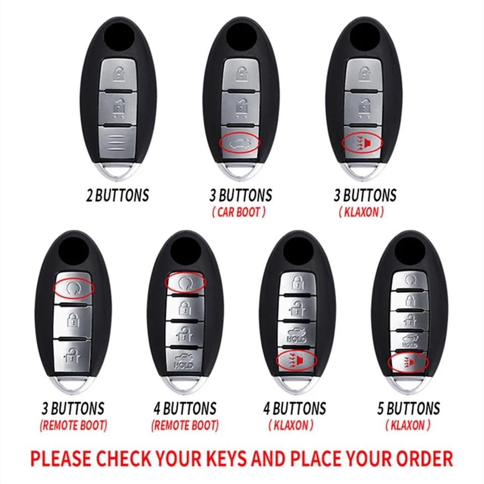 Car Key Cover Case For Nissan Juke Leaf Micra K12 Note Patrol Qashqai J11 J10 Tiida Versa X-Trail Xtrail X Trail T32 Infiniti