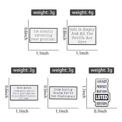 Sarcastic Quotes Enamel Pins Custom Stop Making Drama You're Not Shakespeare Brooches Lapel Badges Funny Jewelry Gift for Friend