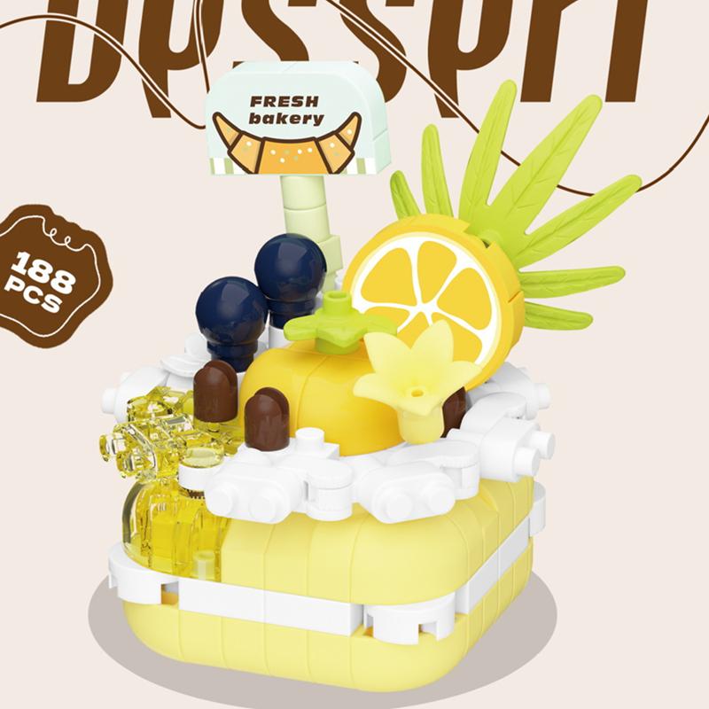 DIY MOC Ciasto Wafel Tost Czekolada Suflet Rolada Szwajcarska Lody Kruche Tartaletki Klocki Model Klocki Zestawy Zestawy Zabawki dla Dzieci