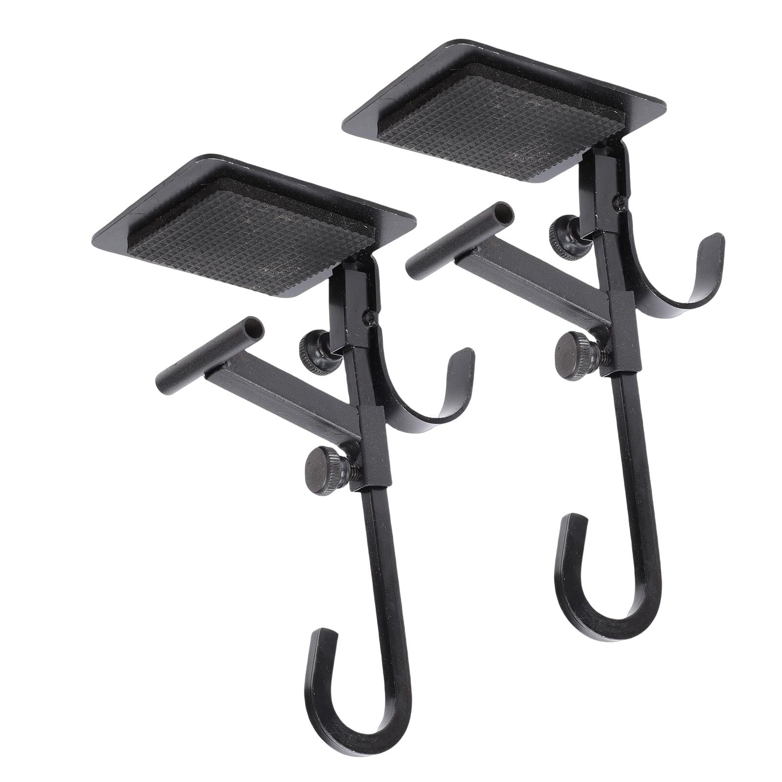 

2 Pcs Mantle Stocking and Garland Holder Dual Hook Forged Iron Fireplace Hanger for Holiday Decoration