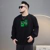 Spring and Autumn Plus Fat To Increase Men's Thin Long-sleeved Round Neck T-shirt Loose Large Size Casual Men's Sweater