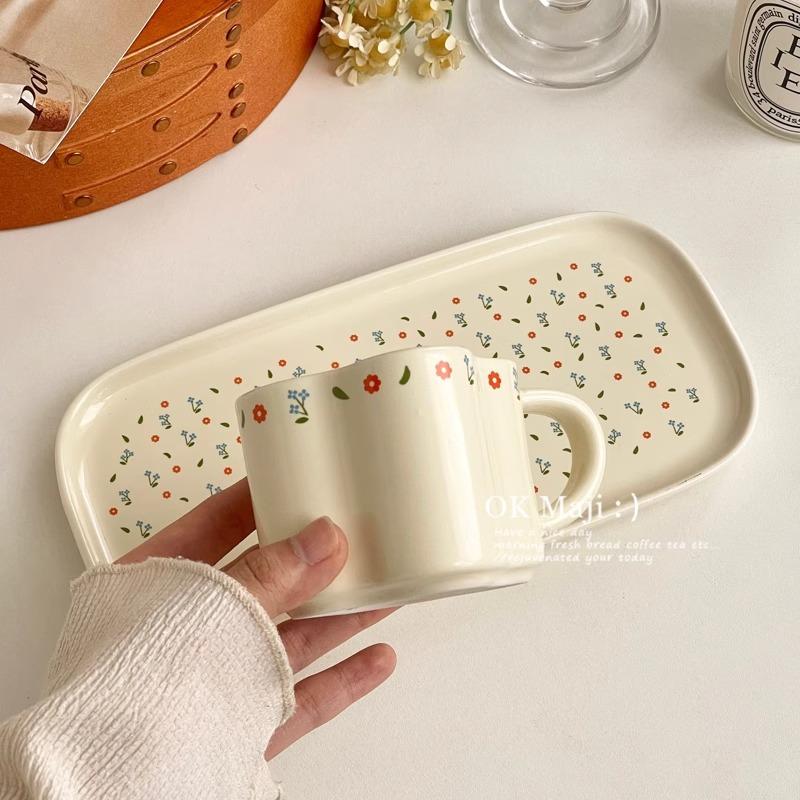 Wind Cup Ceramic Coffee Cup Design Sense Niche Afternoon Tea Tableware Coffee Cup Saucer Set