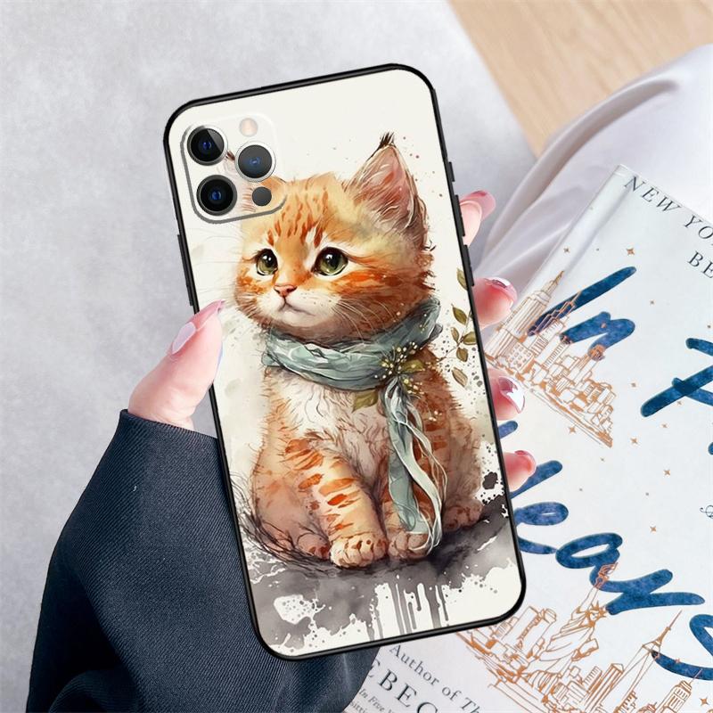 Kitted Cats Cute Phone Case For iPhone 14 15 16 Pro Max 12 13 Mini 11 Pro Max XR 15 16 Plus 16e Cover Coque
