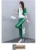 2025 Summer Women's Loose Running Suit - Short Sleeve Stand-up Collar Two-Piece Set