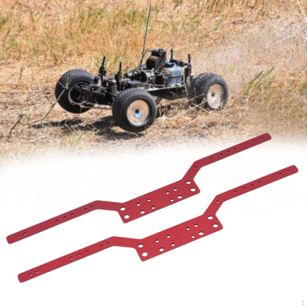 2 Pieces Aluminium Chassis Frame Rails Replacement Sturdy Upgrade Spare Parts for MN98 MN99S