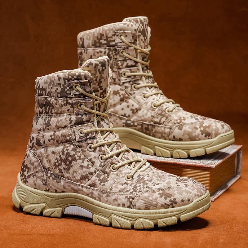

Men s Camouflage Hiking Boots Outdoor Green Climbing Boots High Top Desert Boots Plus Size EU: 48 хакі