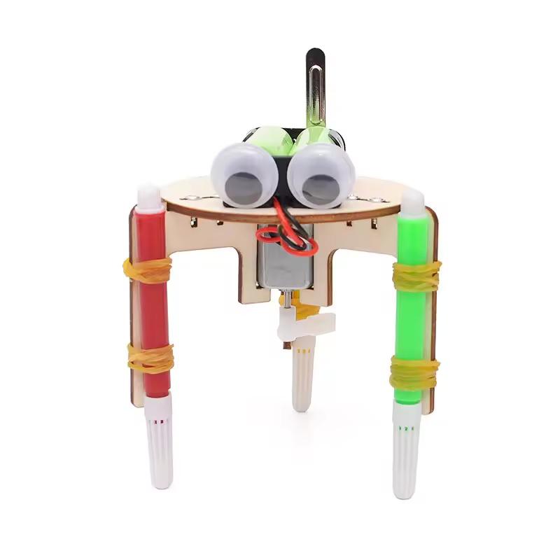 DIY Graffiti Robot Model Children s Scien Toy Making Vibration Graffiti Puzzle Education Toy Assembly Model Kit