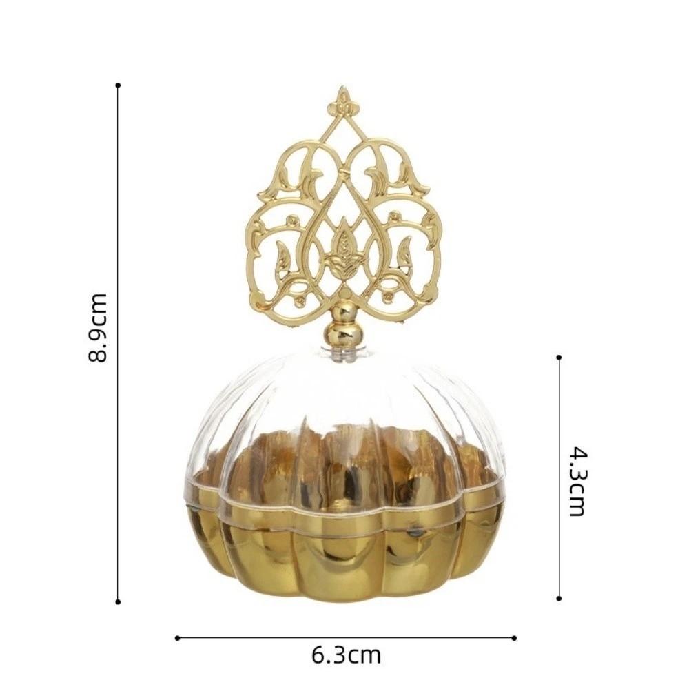 6pcs Golden Storage Containers Plastic Small Cases Unique Candy Box  Wedding Ceremony