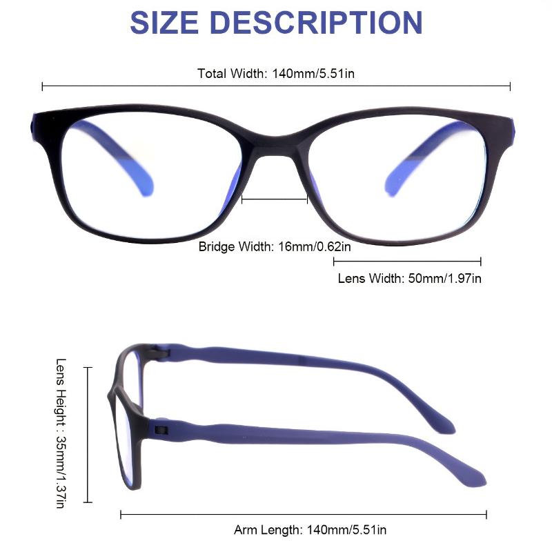 3 Piece Set of Anti Blue Light Reading Glasses for Men and Women Fashionable High-definition Reading Glasses