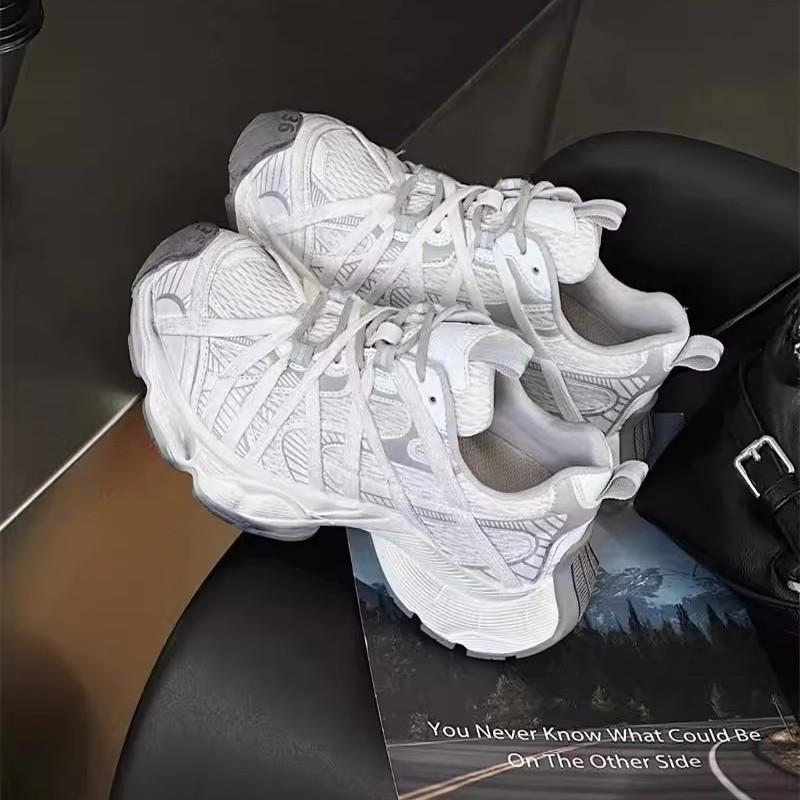 

Thick-soled women s tide spring and summer versatile mesh breathable feet small height increase casual sports shoes 40 белый