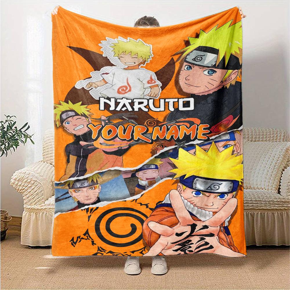 Naruto Character Personalized Name Blanket Multi-purpose Personalized Blanket Durable Comfort Throw For Living Room Office Office Chair Seaside