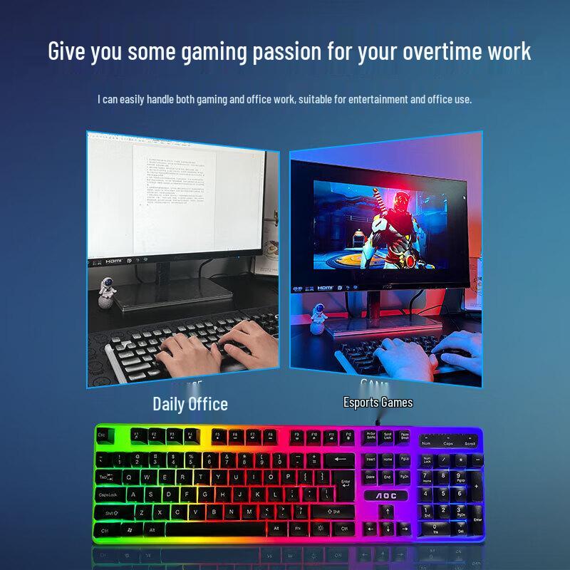 AOC KM100 Wired Gaming Keyboard and Mouse Combo