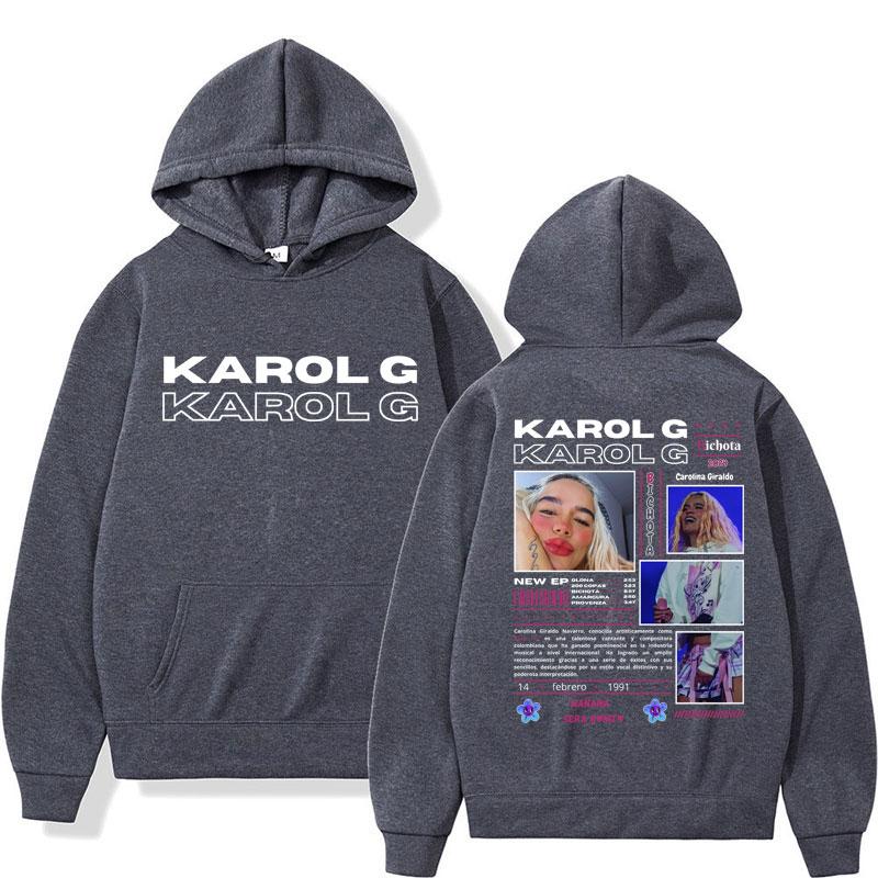 Singer Karol G Bichota Y2k Hoodies Hip Hop Manana Sera Bonito Tracksuit Men Women Casual Harajuku Loose Warm