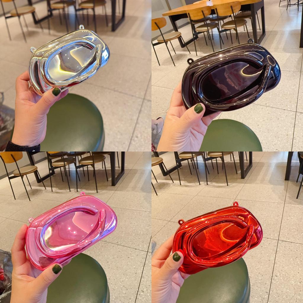 Acrylic Clutch Evening Bag With Metal Handle For Daily Wear