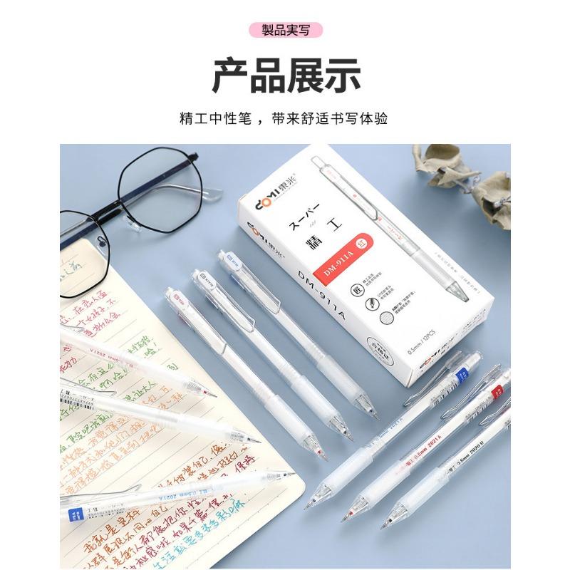 Japanese Minimalist Style Transparent Barrel 0 5mm Retractable Quick Dry St Tip Neutral Gel Pen