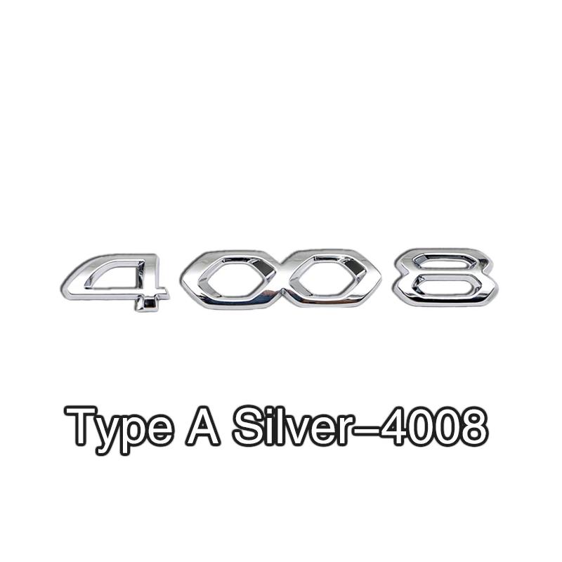 2026 Adesivo Auto Caldo 1 PZ Adesivo Auto in ABS Alta Qualità Stemmino Logo Bagagliaio Adesivo Numero per Peugeot 3008 4008 4008 5008 508L Acc