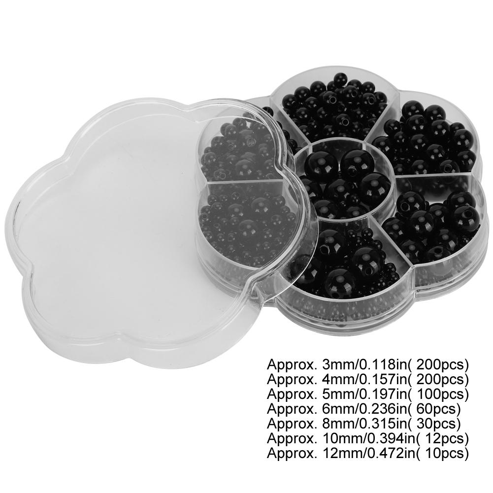 612Pcs Plastic Doll Eyes All Black Hand Made Materials Safety DIY Craft Supplies Educational Toy Parts