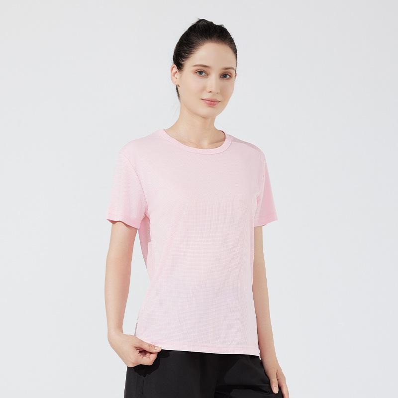 Unisex Quick-Dry Short Sleeve Running T-shirt - Solid Color Sportswear
