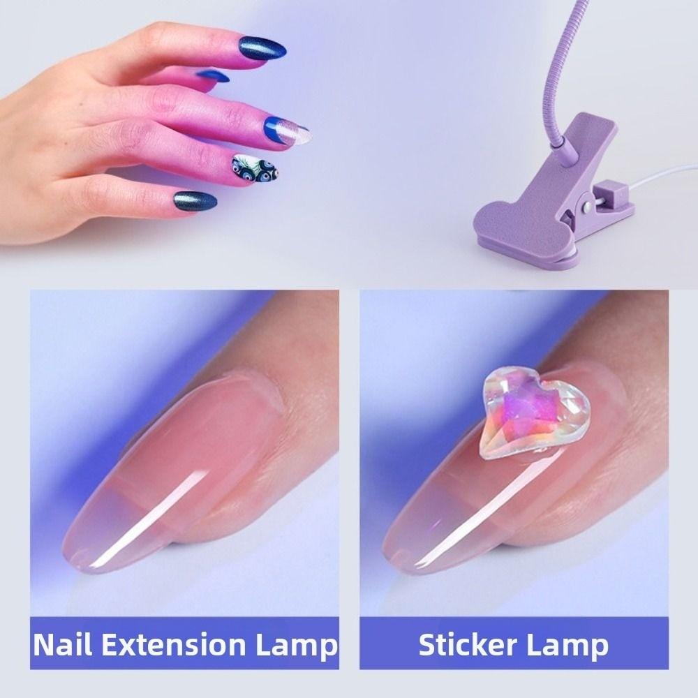 360 Degree Swivel LED Nail Lamp Gel Nails With Clip UV Nail Dryer Portable Nails Dryer Lamps for Curing All Gel Nail Polish