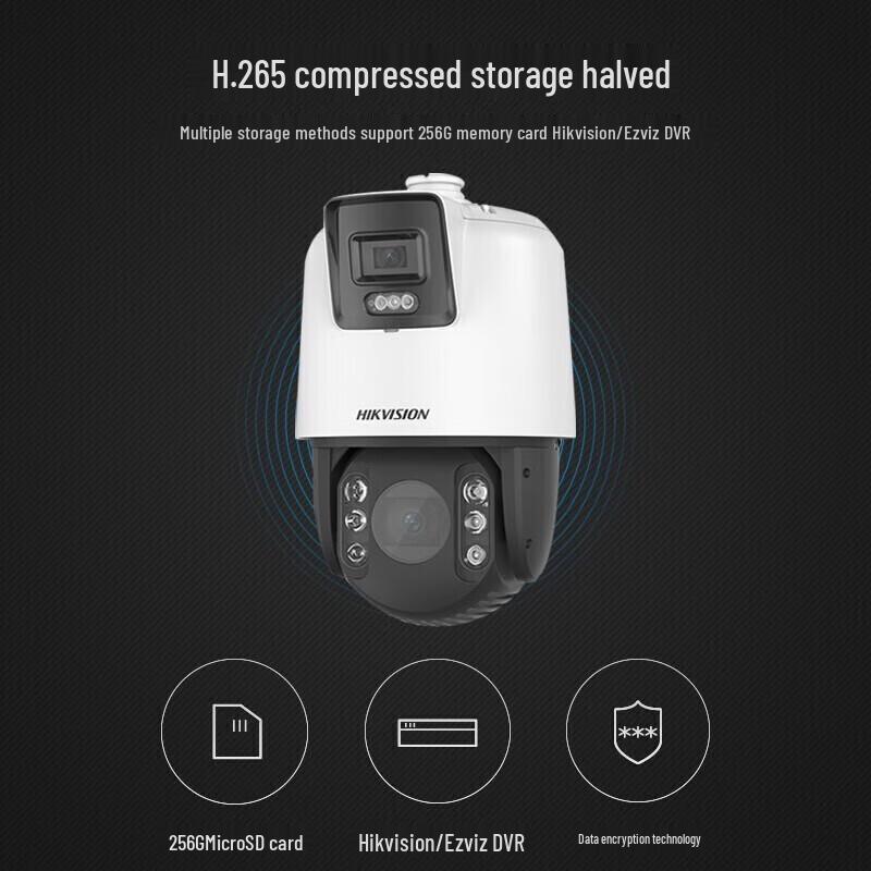 

Hikvision 4MP Full-Color Panoramic PTZ Dome Camera CN plug (adapter included)
