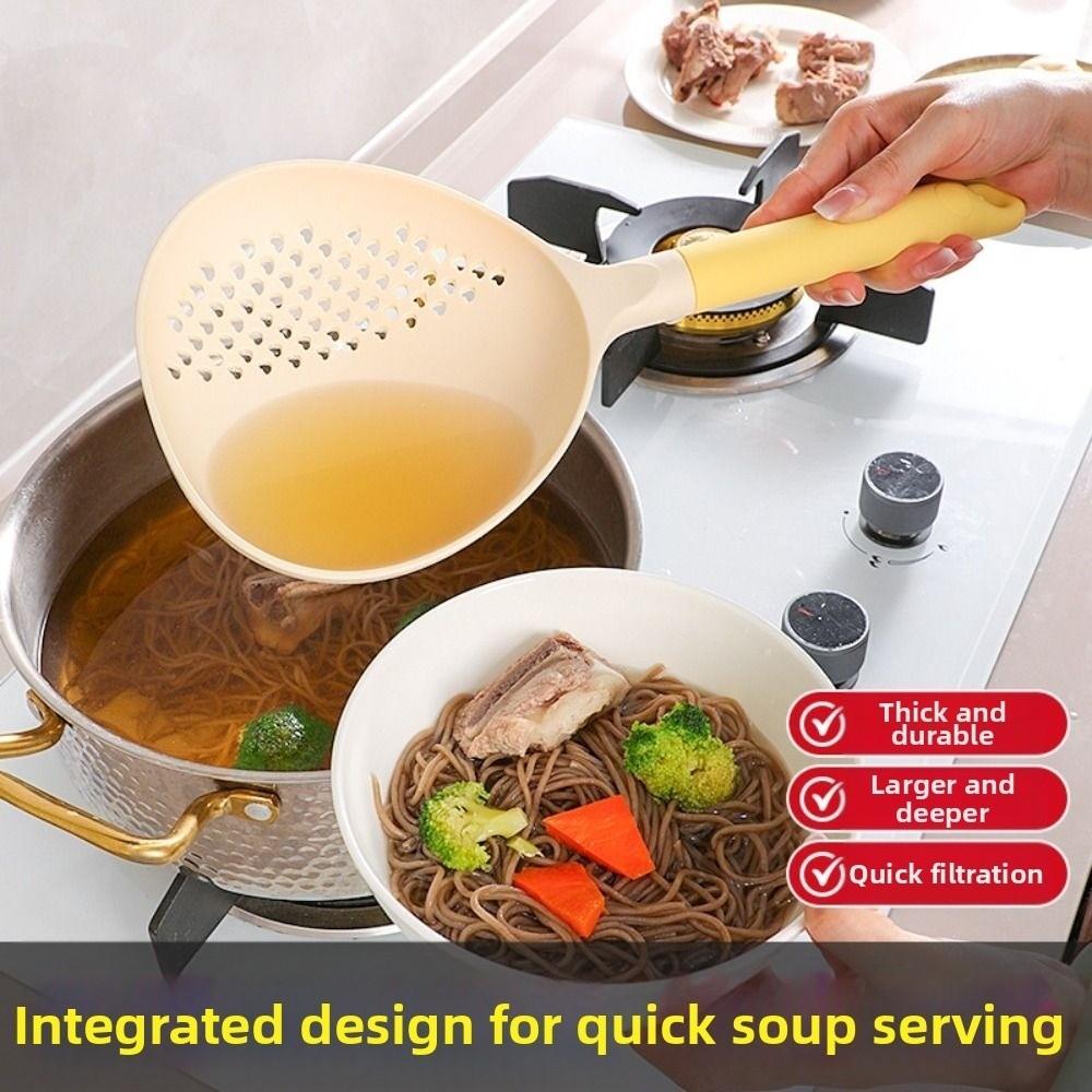 Big Size Soup Ladle & Colander High Heat Resistant Noodle Pasta Colander  Restaurant