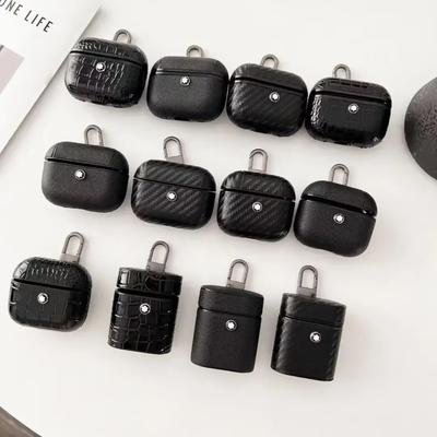 Luxury Leather Headphones Protective Cases For Apple Airpods Pro 4 2 3 1 Shockproof Kevlar Carbon Fiber Pattern Earphones Covers