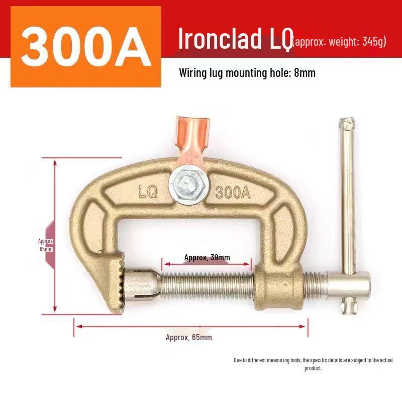 All-Copper 300A/500A/800A Ground Clamp for Welding Machines