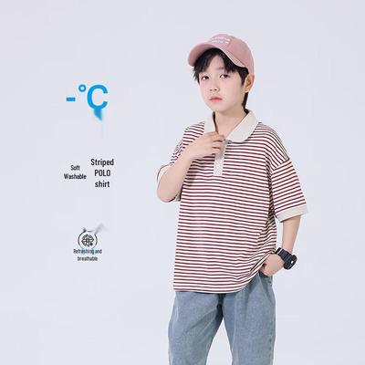 Yoyotale Boys' Summer Polo T-Shirt