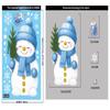 Santa Claus Stickers Blue Snowman Window Decorations Glass Static Stickers Christmas Decorations Snowflake Window Stickers