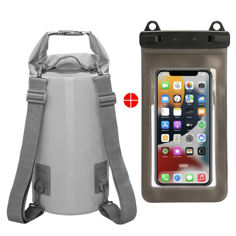 Outdoor Swimming Bag 5L/10L/15L/20L/30L Waterproof Dry Bag Backpack Water Floating Bag Sack for Rafting Boating River Trekking