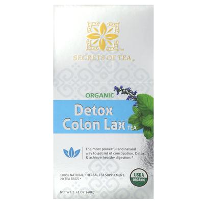Organic Detox Colon Lock Tea, 20 Tea Bags, 40G (1.41Oz)