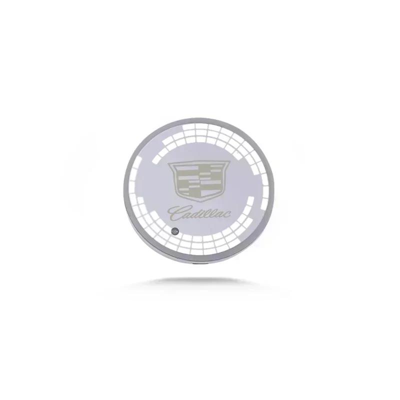 USB Charging Car Water Cup Mats Coaster Smart Induction Light for Cadillac Escalade ATS CTS CT4 CT5 CT6 EXT STS SLS SLR SRX XLR