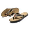 Fashion Flip Flops Men 2024 Summer Leather Slippers Outdoor Casual Male Breathable Sandals Fashion Lightweight Beach Big Size Flat Shoes